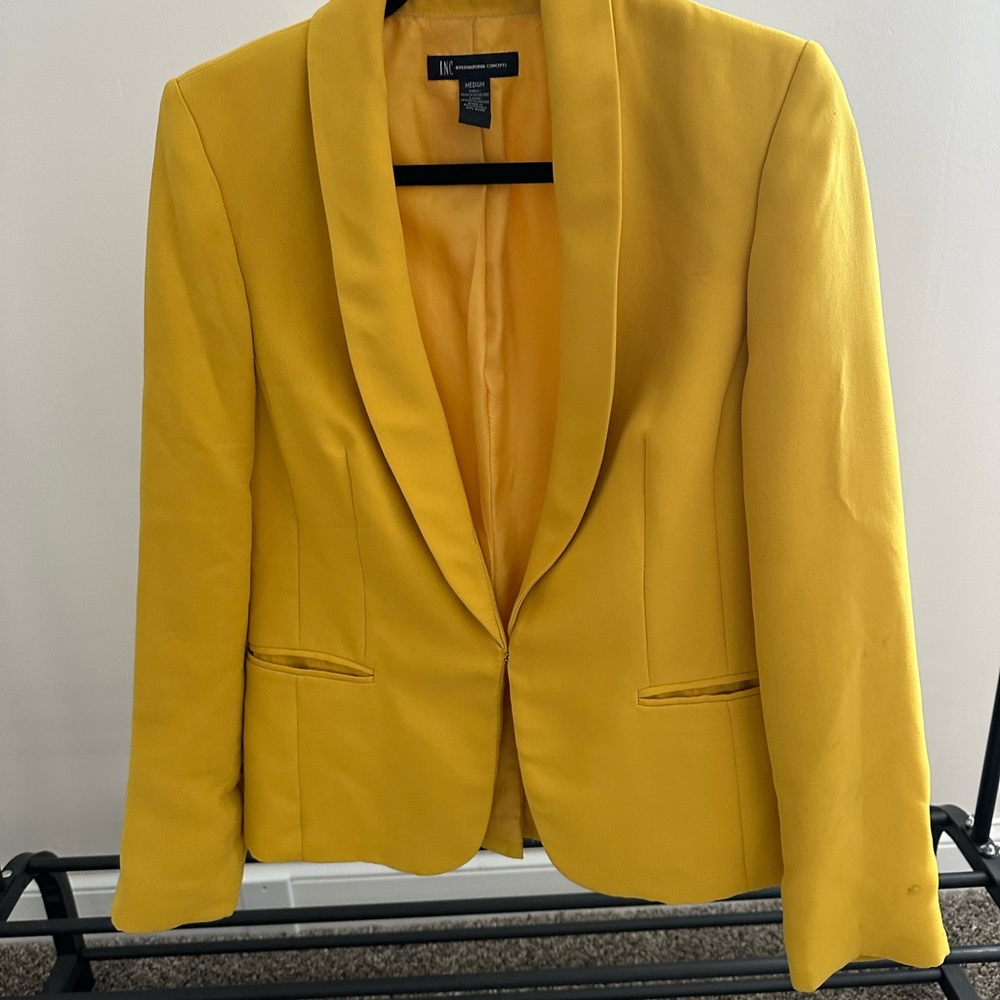 INC International Concepts Vibrant Yellow Blazer